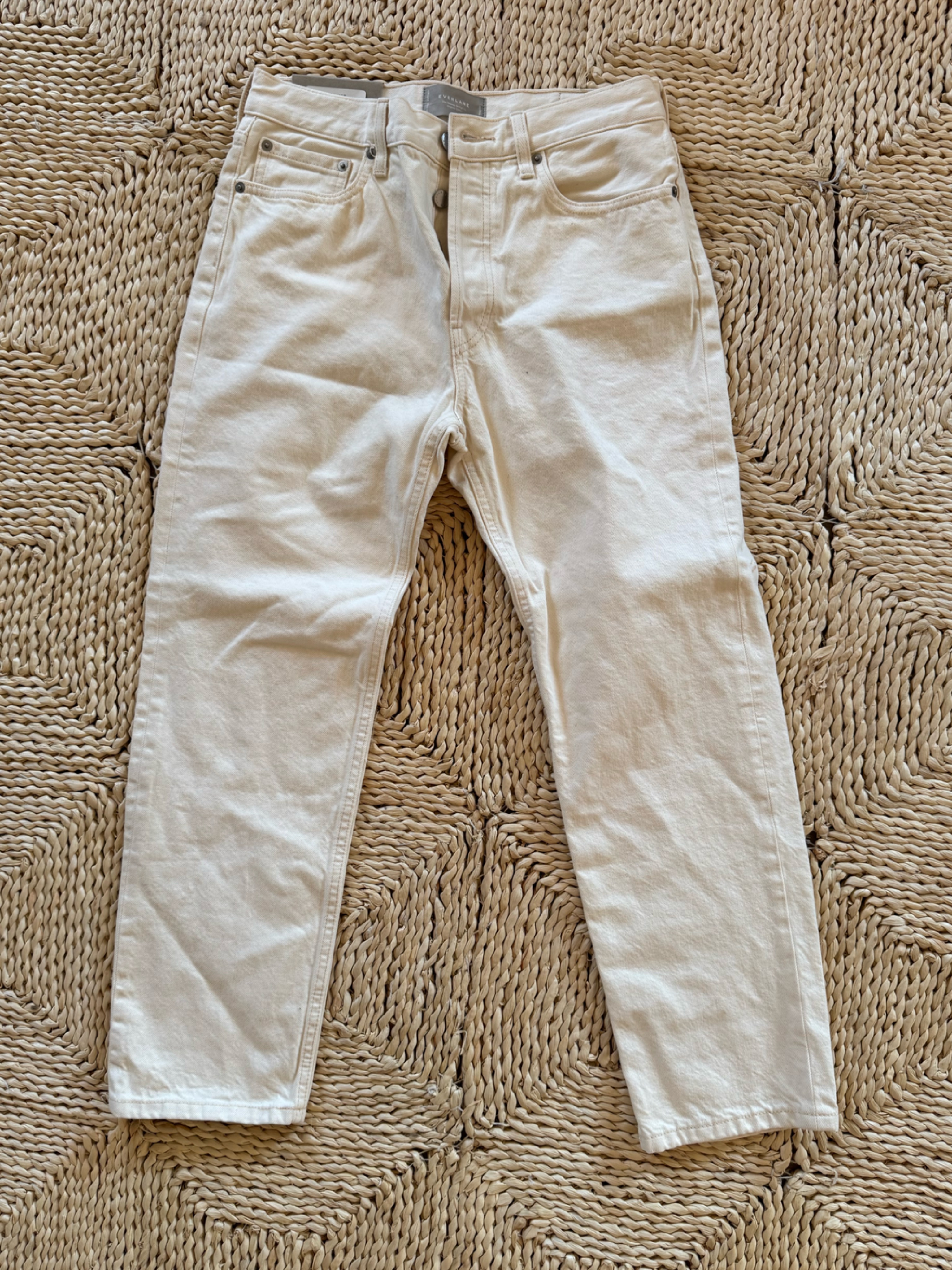 Everlane Cream Denim Jeans Ecru 26